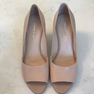 France Sarto nude wedges